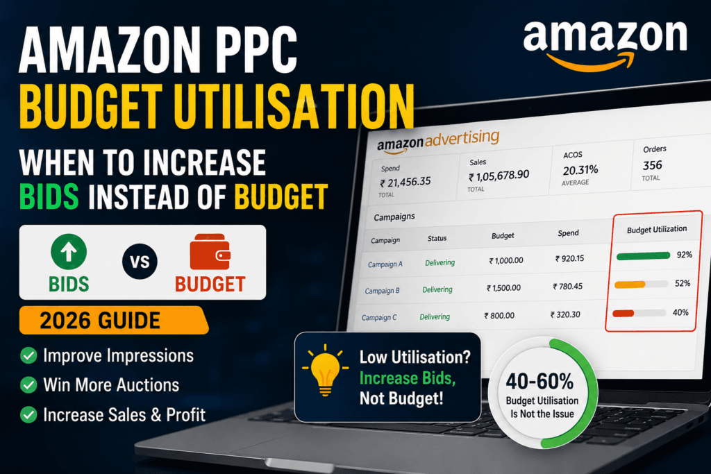 Amazon PPC budget utilisation and bidding strategy 2026